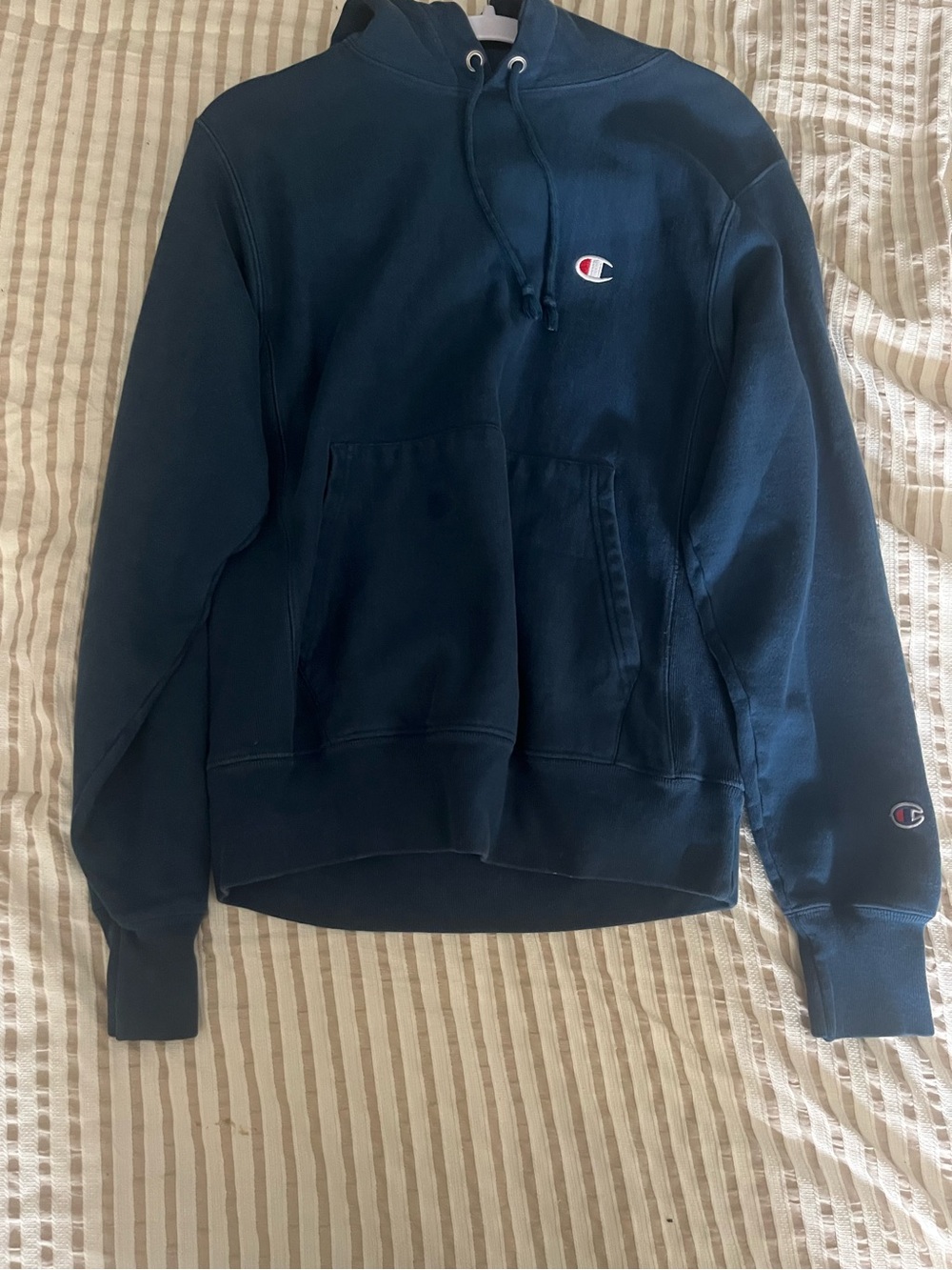 Champion Navy Blue Reverse Weave Hoodie